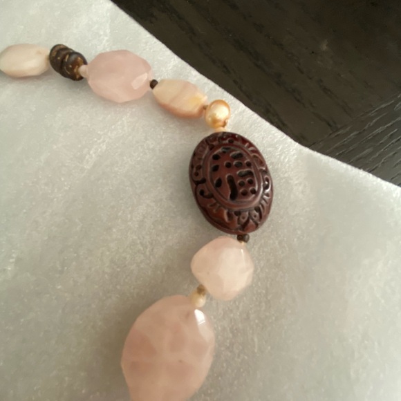 Silpada rose quartz chunky necklace - Picture 3 of 4